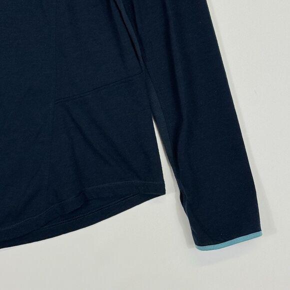 Under Armour Heat Gear Women XL Navy Blue Sheer Back Fitted Running Track Jacket - Picture 3 of 7